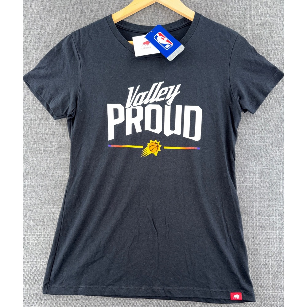 Sportiqe Phoenix Suns Valley Proud Black Graphic T-Shirt Womens Large NWT NBA
